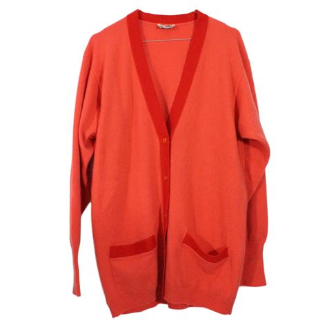 hermes orange cardigan